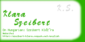 klara szeibert business card